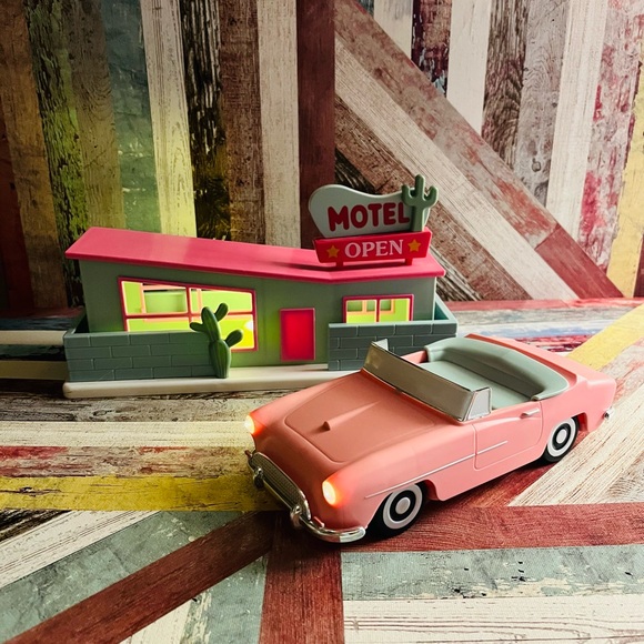 Target Other - Target Bullseye 2024  Pink Cadillac and Desert Hotel Light Up Decor NWOT Pink